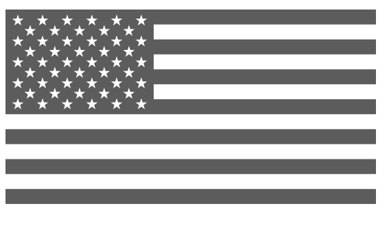 Gray American flag
